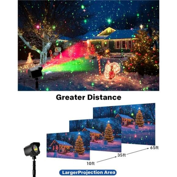 Amazon.com: Christmas Laser Light Projector Red and Green  Laser Christmas Projector Lights Outdoor Garden Lights with Red and Green Stars